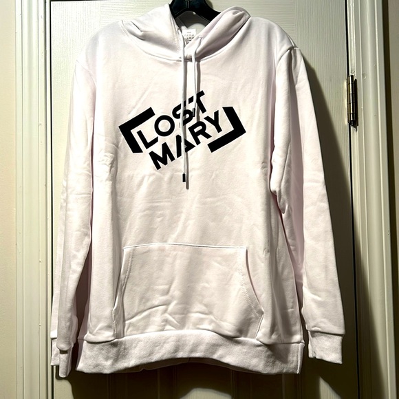 🔥NWOT Unisex White Black Logo Sweatshirt Hoodie Size XXL - Picture 1 of 16